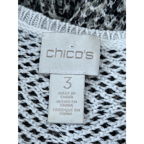 Chico’s Caftan Swim Cover Up Netted High Low Dress Size 3 US XL Animal Print - Picture 6 of 8